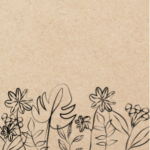Lijntekening op kraftpapier iPhone 11 pro hoesje