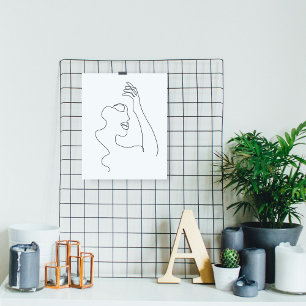 Lijntekening Zwart-wit Minimalistisch Poster
