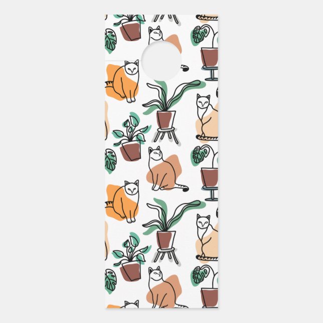 Lijntekenkat en bloemen (Voorkant)