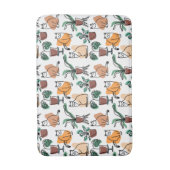 Lijntekenkat en bloemen badmat (Voorkant Verticaal)