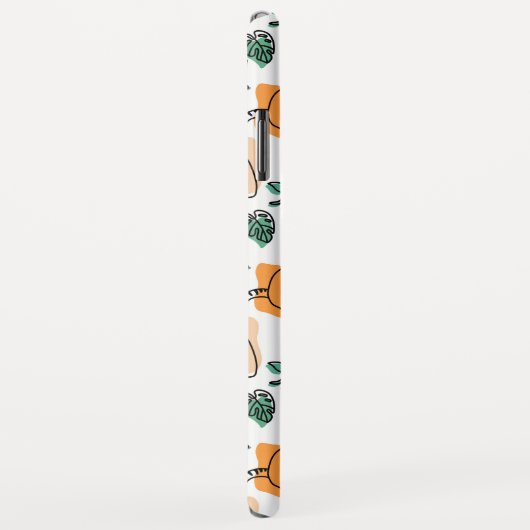 Lijntekenkat en bloemen Case-Mate iPhone case (Achterkant/rechts)