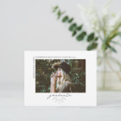Lijntekenscript Afstuderen horizontale foto Announ Briefkaart (Staand voorkant)
