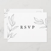 Lijntekenvulblad RSVP-Briefkaart Briefkaart (Voorkant / Achterkant)