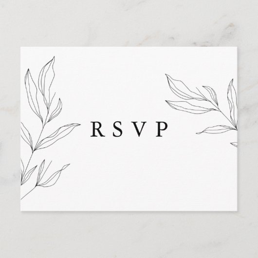 Lijntekenvulblad RSVP-Briefkaart Briefkaart (Voorkant)