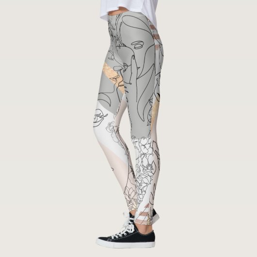 Lijnvlakken patroon leggings (Links)