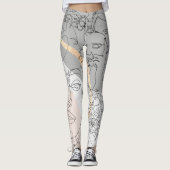 Lijnvlakken patroon leggings (Voorkant)