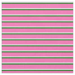 Lijnvormer, donkergroen en warmroze gekleurde lijn stof