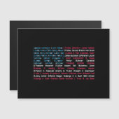 Lijst 46 Amerikaanse Presidenten van de Verenigde  (Voorkant / Achterkant)