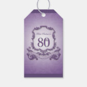 Lijst 80e verjaardag Dank u Cadeau Label Cadeaulabel (Voorkant)