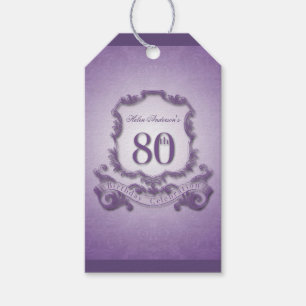  Lijst 80ste verjaardag Dank u Label Gift Cadeaulabel