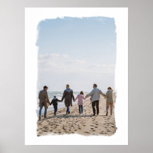 Lijst Aangepaste foto van het penseel van randen Poster