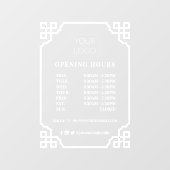  Lijst aangepaste kantooruren Logo Raamsticker (Vel)