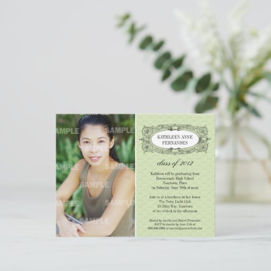 Lijst Afstuderen Uitnodiging (Staand voorkant)