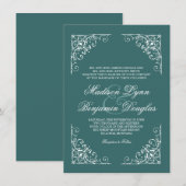  Lijst Aqua Wedding Invitaties Kaart (Voorkant / Achterkant)