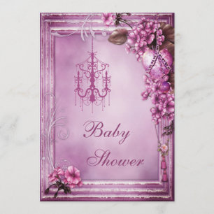Lijst Baby shower voor luchters, zgn. Heart en Flo Kaart
