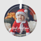 Lijst baby's eerste kerstfoto ornament (achterkant)