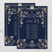   Lijst Boheemse Tafelnummer Kaarten (Voorkant / Achterkant)