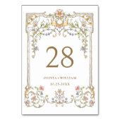   Lijst Bohemian Flowers Bruiloft Kaart (Voorkant)