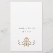   Lijst Boho Bruiloft Diner Menu (Achterkant)