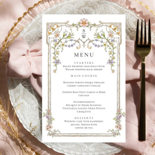   Lijst Boho Bruiloft Diner Menu