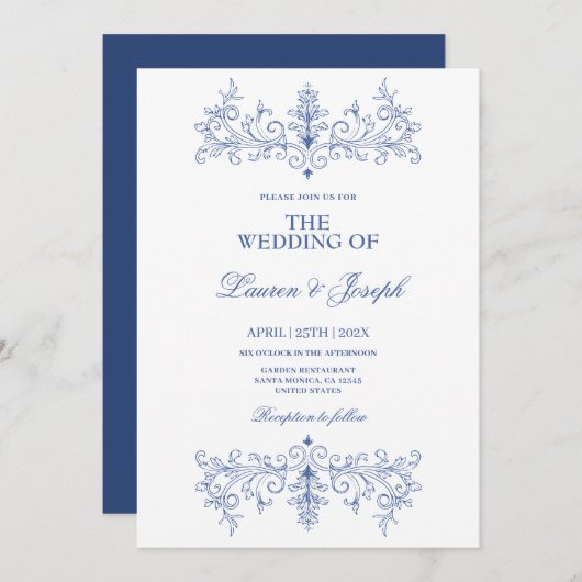  Lijst bruiloft Kaart (Voorkant / Achterkant)