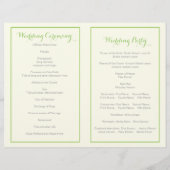 Lijst bruiloft lentegroonblad (Achterkant)