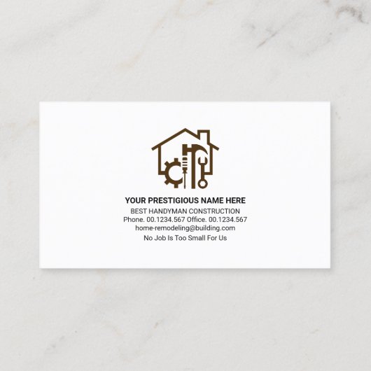 Lijst Creative Construction Tools Visitekaartje (Achterkant)