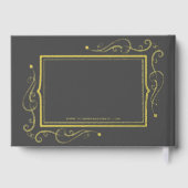  Lijst Custom Typography Design op grijs Gastenboek (Achterkant)