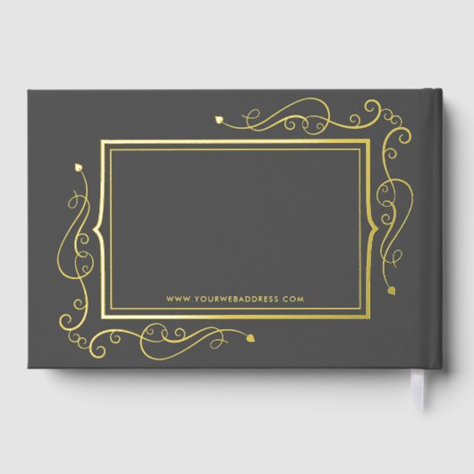 Lijst Custom Typography Design op grijs Gastenboek (Achterkant)