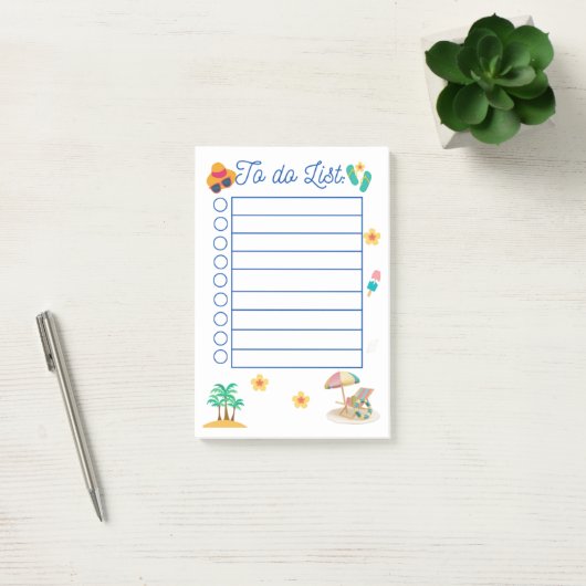 Lijst doen: strand post-it® notes (Kantoor)