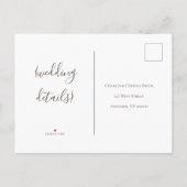 lijst Elegante bruiloft RSVP briefkaarten (Achterkant)
