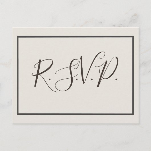 lijst Elegante bruiloft RSVP briefkaarten (Voorkant)