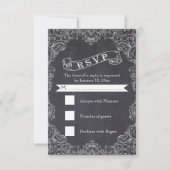 lijst en krijtbord bruiloft RSVP (Voorkant)