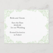 lijst en krijtbordbruiloft Opslaan Datum Aankondigingskaart (Achterkant)