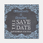 lijst en krijtbordbruiloft Opslaan Datum Magneet (Voorkant)