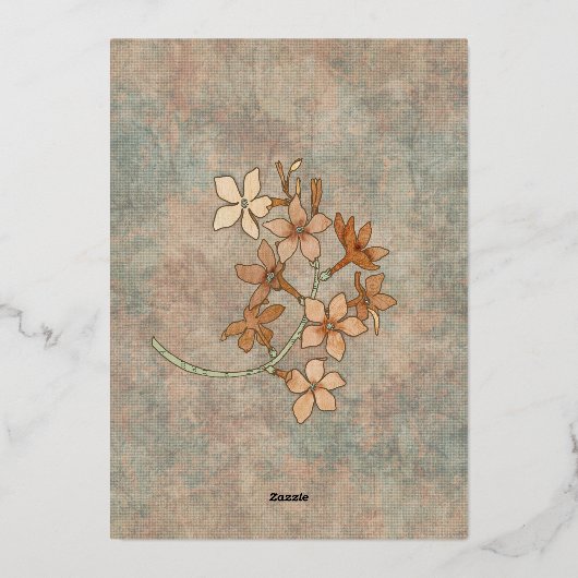  Lijst en Watered Silk 2 Folie Uitnodiging (Achterkant)