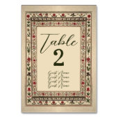 Lijst etnische motief bruiloft Kaart (Voorkant)