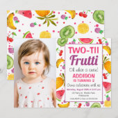 Lijst Foto: Two-tti Frutti 2nd Birthday Kaart (Voorkant / Achterkant)