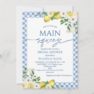 Lijst Geel Bloemen Lemon Themd Vrijgezellenfeest Kaart