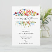 Lijst gespleten van wilde bloem kaart (Staand voorkant)