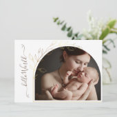 Lijst gouden folie 4 Foto Newborn Birth Stats Aankondiging (Staand voorkant)