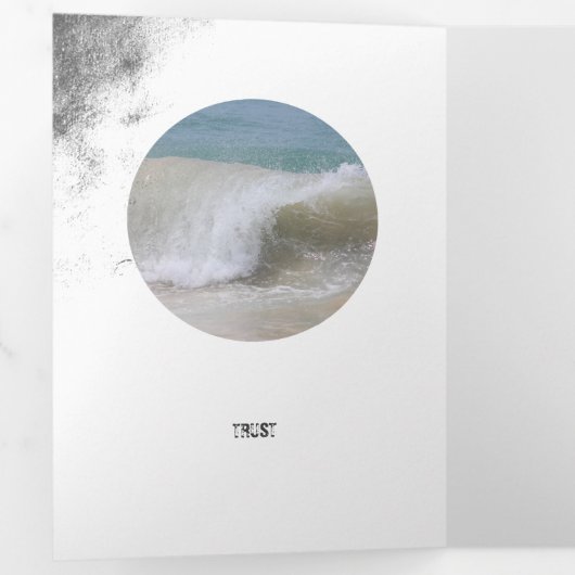 Lijst grijze golfslag drieluik kaart (Binnenzijde eerst)