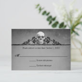 Lijst Halloween Wedding Reply RSVP (Staand voorkant)