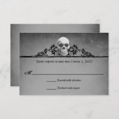 Lijst Halloween Wedding Reply RSVP (Voorkant / Achterkant)