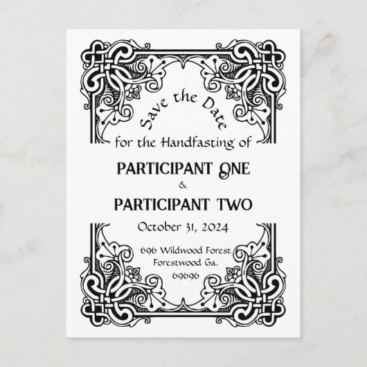  Lijst Handfasting Flat Save The Date Kaart (Voorkant)