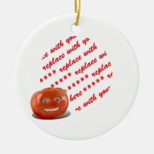 Lijst Happy Tomato-foto glimlachen Keramisch Ornament