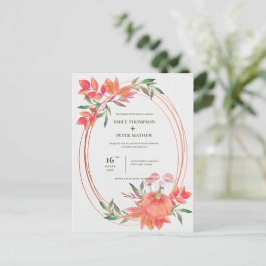 lijst herfst springt feest briefkaart (Staand voorkant)