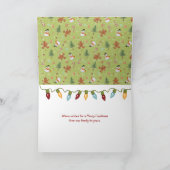 Lijst kerstfamilie feestdagen kaart (Binnen)