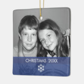 Lijst kerstsnowflake - Modern Keramisch Ornament (Links)