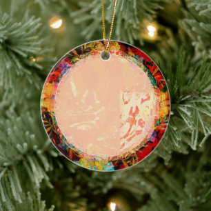 Lijst kerstversiering keramisch ornament